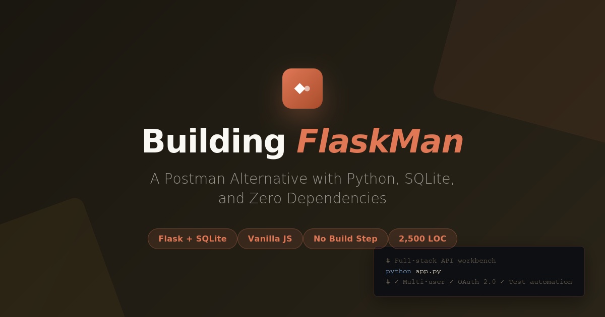 Building FlaskMan: An API Platform Alternative with Python, SQLite, and Zero Dependencies